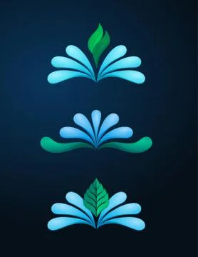 Spring water logo template Stock Illustration