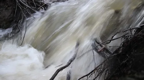 Spring water with penoyu Stock Footage 47324486