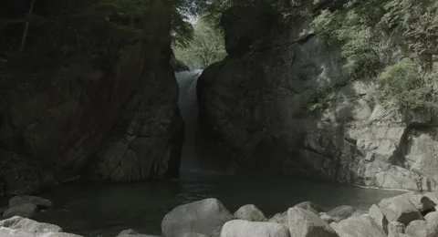 Spring waterfall, 4k non color graded (4000x2160) Stock Footage 50130761