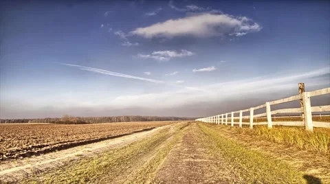 Spring weather, beautiful meadow time lapse. Full HD Stock-Footage 53497457
