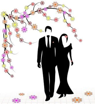 Spring Wedding Stock Illustration