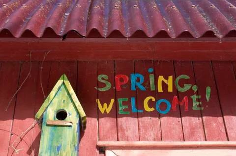 Spring Welcome Background Foto stock