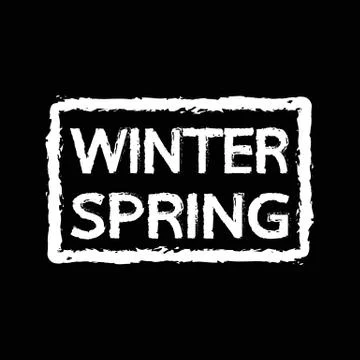 Spring  winter typography Illustration design Stock Illustration