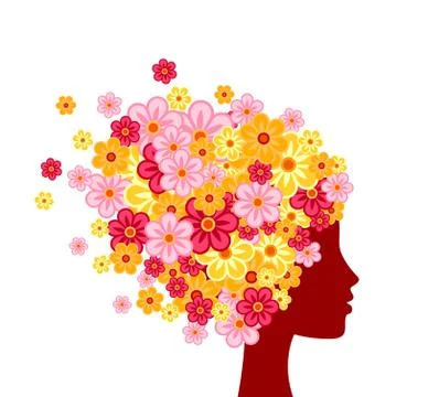 Spring woman Illustrazione stock