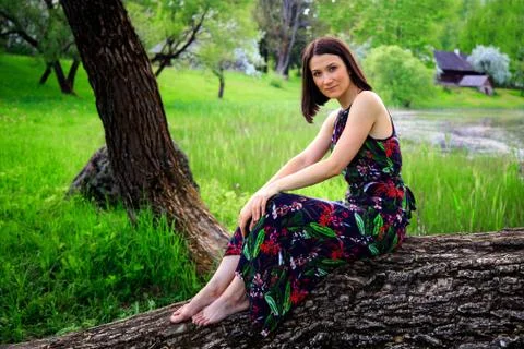Spring woman Stock Photos