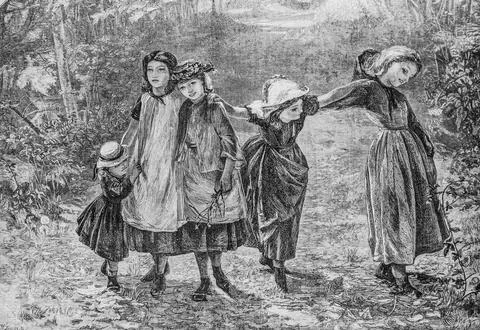 Spring in the woods, the illustrious universe, editor Michel Levy 1869 Stock Illustration