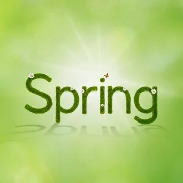 Spring Word Stock Illustration