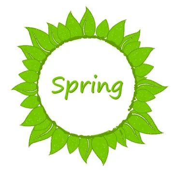 Spring wreath Stock Illustration