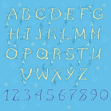 Spring Yellow Alphabet Stock Illustration