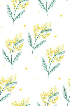 Spring yellow flowers. Vector illustration. 8 march. International Women s Day Stock Illustration