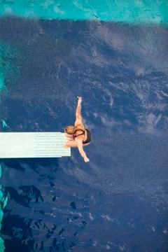 Springboard diver Stock Photos