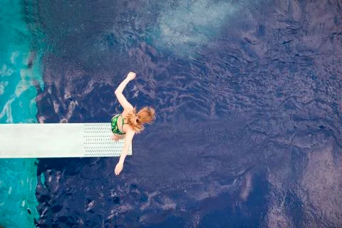 Springboard diver Stock Photos