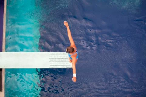 Springboard diver Stock Photos