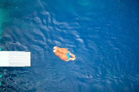 Springboard diver Stock Photos