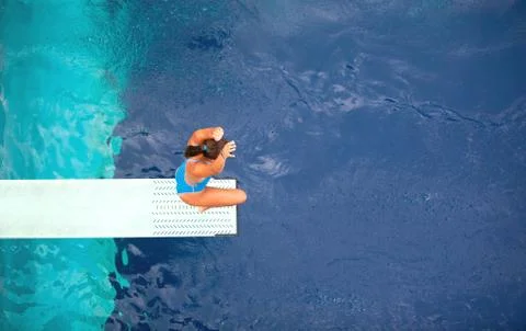 Springboard diver Stock Photos