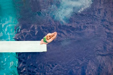 Springboard jump Foto stock