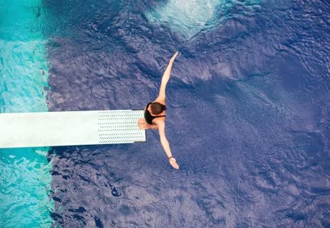 Springboard jump Stock Photos