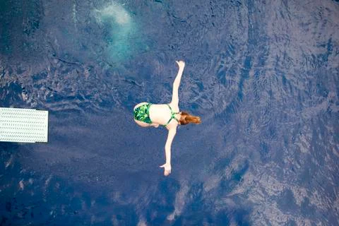 Springboard jump Stock Photos