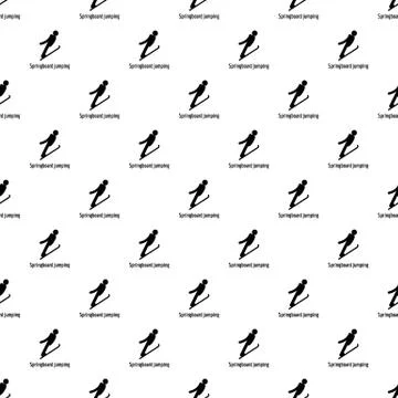 Springboard jumping pattern seamless Illustrazione stock