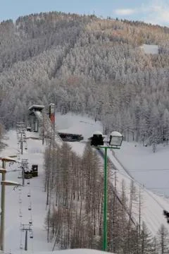 Springboard for ski jumping Stock Photos