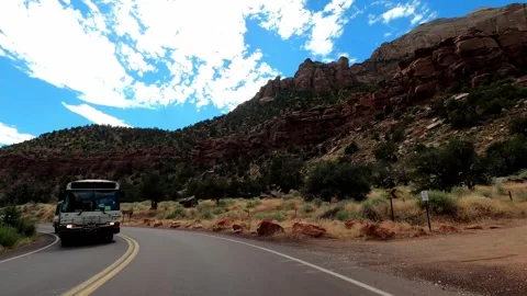 Springdale, Utah August 14 2023 Utah Driving Zion Stock Footage 340197585