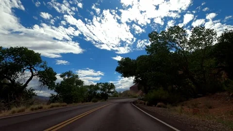 Springdale, Utah August 14 2023 Utah Driving Zion Stock Footage 340435170
