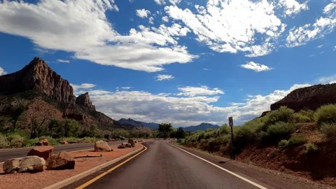 Springdale, Utah August 14 2023 Utah Driving Zion Stock Footage 340451380