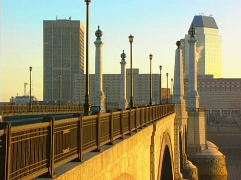 Springfield MA Memorial Bridge 1998 Stock Footage 149794257