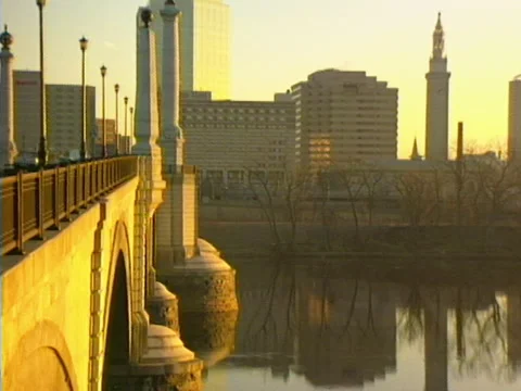 Springfield MA Memorial Bridge 1998 Stock Footage 149794725