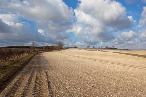 Springtime arable landscape Stock Photos