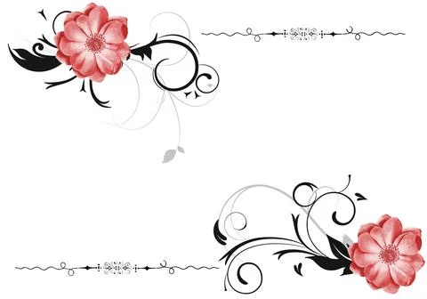 Springtime background with doodle flowers and swirl elements for design ill.. Stock Illustration