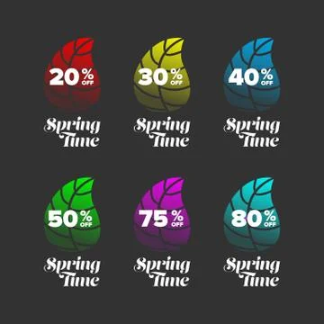 Springtime banners set Stock Illustration