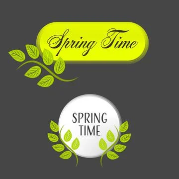 Springtime banners set Stock Illustration