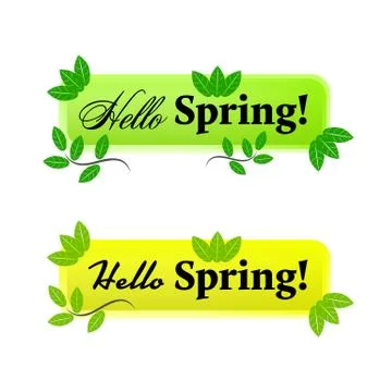 Springtime banners set Stock Illustration