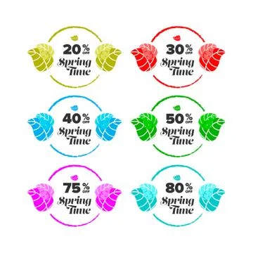 Springtime banners set Stock Illustration