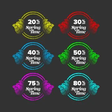 Springtime banners set Stock Illustration