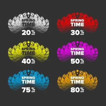 Springtime banners set Stock Illustration