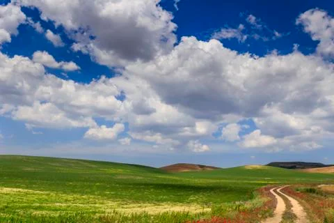 SPRINGTIME. Between Apulia and Basilicata: hlly landscape. Stock Photos