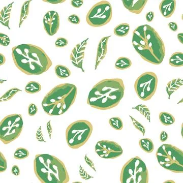 Springtime botanicals seamless vector pattern Illustrazione stock