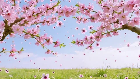 Springtime brings the revival of all things and the blooming of peach blosso Stock Footage 333879852