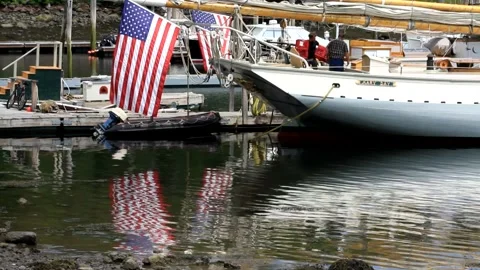 Springtime At Camden Maine Stock Footage 187600702