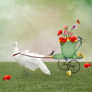 Springtime carriage Stock Illustration