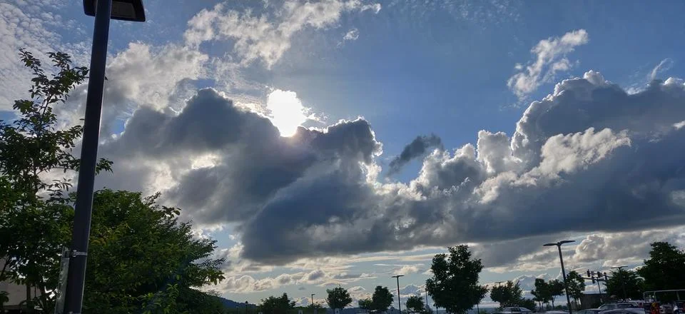 Springtime clouds in Washington Stock Photos