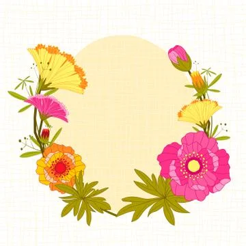 Springtime colorful flower background Illustrazione stock