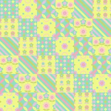 Springtime colorful flower seamless pattern Illustrazione stock