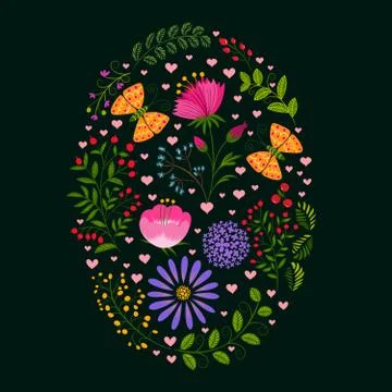 Springtime Easter Holiday Background Stock Illustration