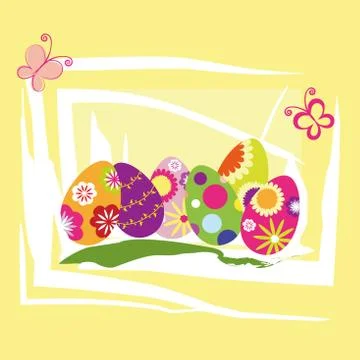 Springtime easter holiday wallpaper Stock Illustration