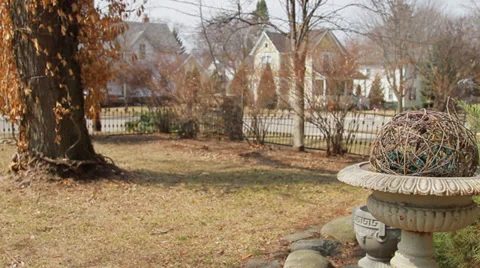 Springtime Front Yard Stock Footage 36990897