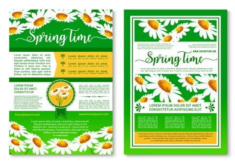Springtime holidays celebration poster template Illustrazione stock