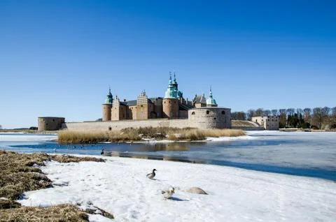 Springtime at kalmar castle Stock Photos
